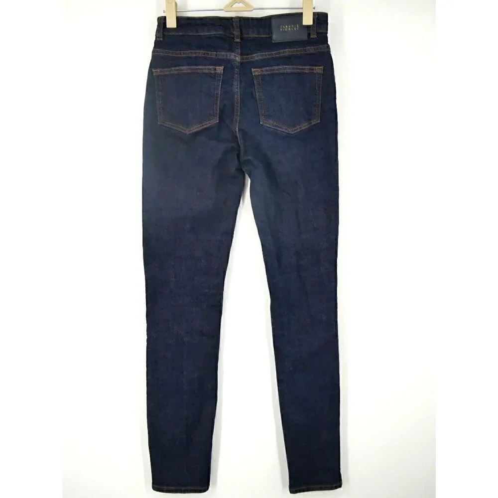 NWOT Claudie Pierlot Button‎ Fly High Rise Skinny Jeans Blue 26